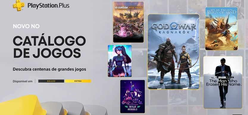 Banner Oficial do Catálogo de Jogos PS Plus Janeiro.