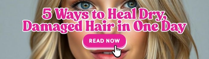 a woman with blonde hair and blue eyes and a pink button with the words,
