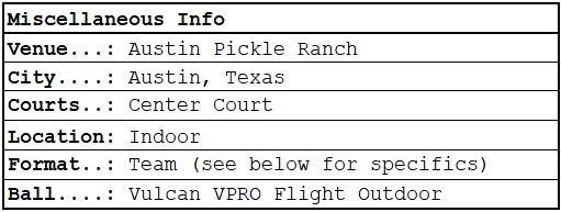 MLP Austin | Orlando Squeeze | Miscellaneous Information