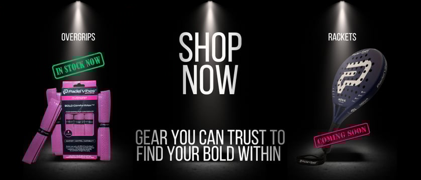 padel vibes homepage banner shop overgrips now