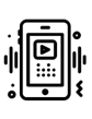 dibujo de celular con icono de youtube