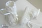 Chaussons blancs bb tricotés main