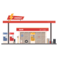 a gas station with a gas station and a gas station commericial property loan