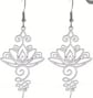 Boucles d'oreilles fleurs de lotus en acier inoxydable