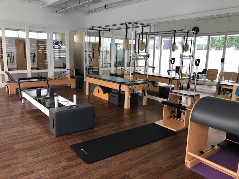 Reformer Pilates machine in a professional gym studio setting — wholesale fitness equipment investment opportunity for gym retailers