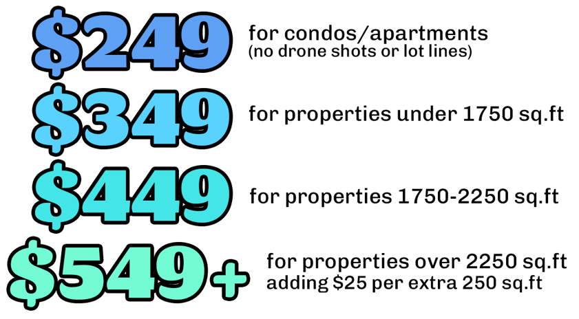 $249 for condos and apartments. Basic price list
