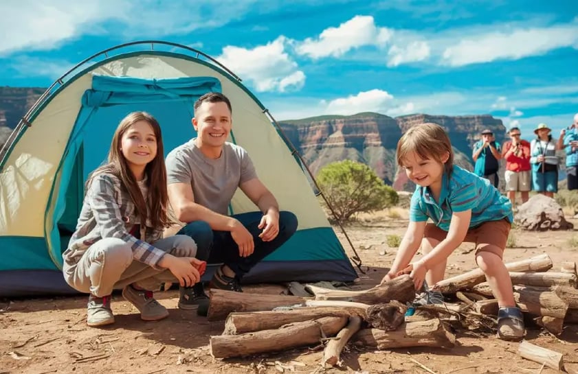 Faire du camping en famille ,Visiter le desert de l'Arizona,le Grand Canyon en famille