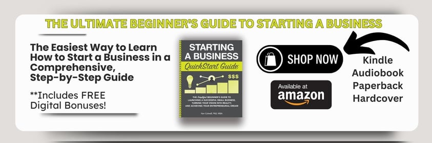 book ad with  the title of the ultimate beginner's guide to start