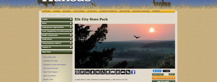 Elk City State Park Kansas