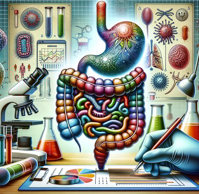 gut health check test visual illustration