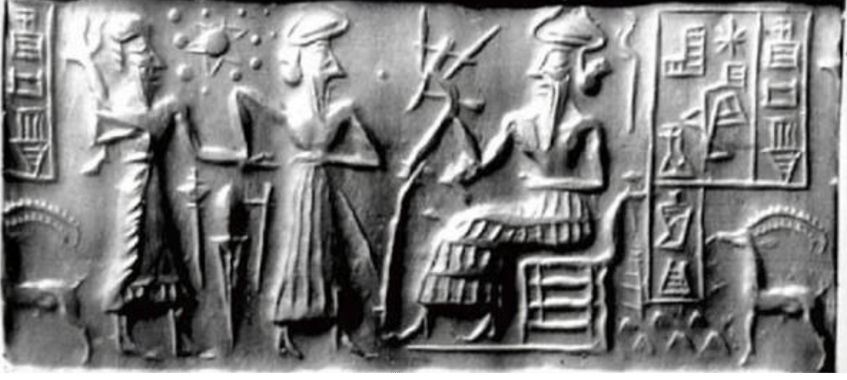 Cylinder seal from the Assyrian period
