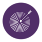 a target target with a target arrow in the center of a circle