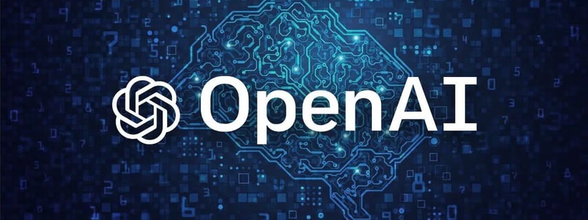 OpenAI logo with a brain map of the brain