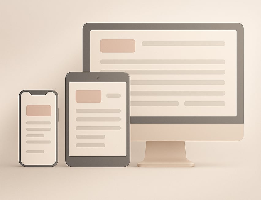 Responsive design σε όλες τις συσκευές για επαγγελματικές ιστοσελίδες τύπου Elegant Site