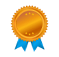 Icono de una medalla que representa que un negocio sobresale de la competencia. Crecimiento de ventas y buena calidad e image