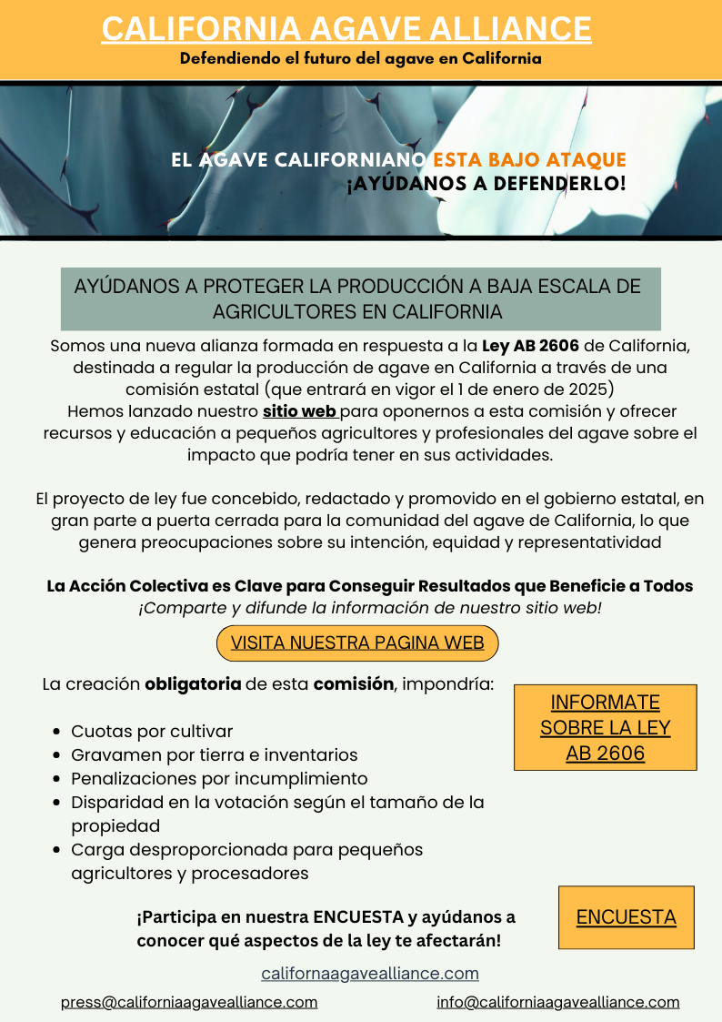 California Agave Alliance Newsletter Spanish Version