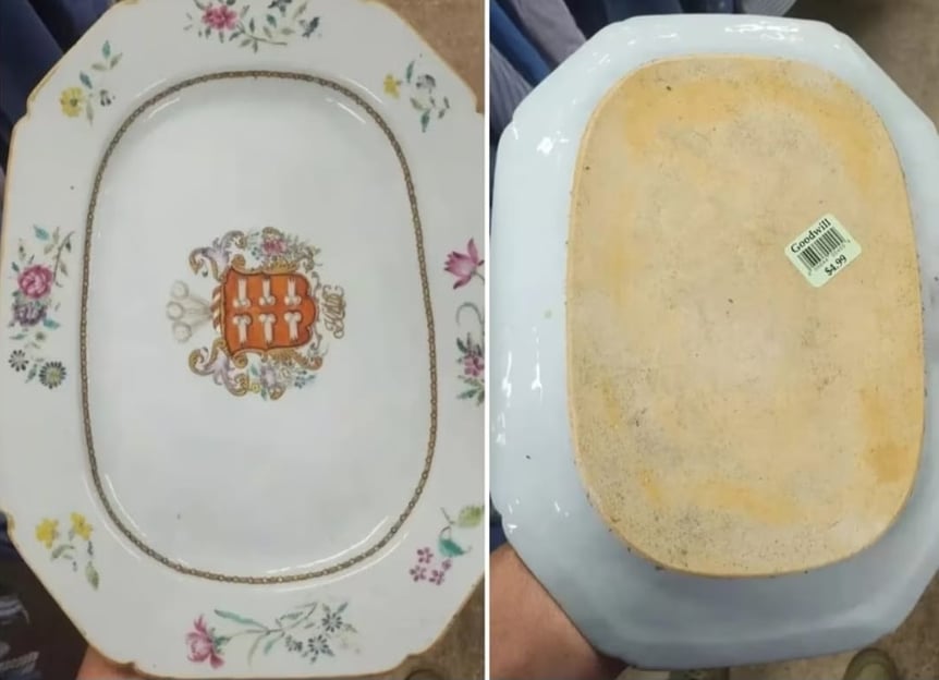 a plate with a picture of a plate with a picture of a plate with a