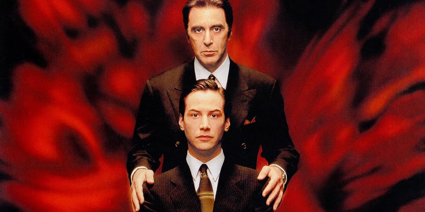 Al Pacino et Keanu Reeves sur l'affiche de L'associé du diable