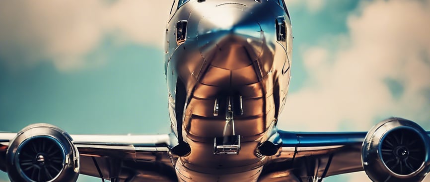 the wing of an airplane