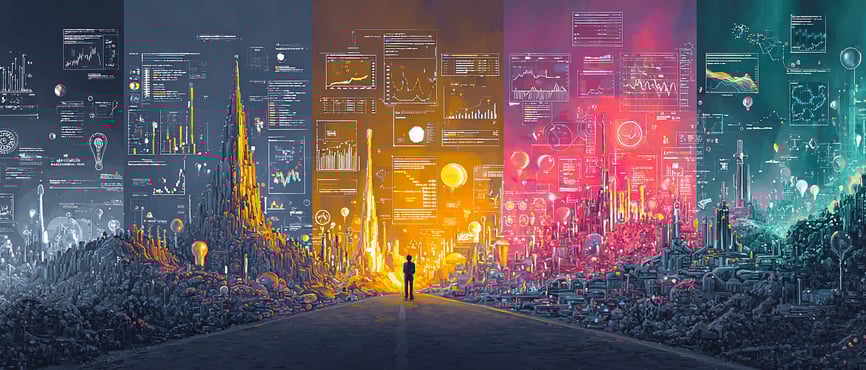 Data chaos landscape with all data merging