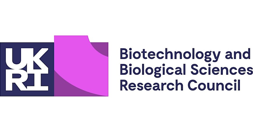 Biotechnology and Biological Sciences Research Council logo featuring UKRI logo, highlighting BBSRC'