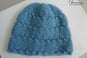 Bonnet et chaussons bleus laine fait main