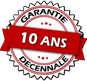 Badge Garantie Décennale 10 ans pour travaux de toiture avec couvreur certifié dans les Hauts-de-Seine 92.