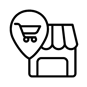 Black line drawing of the Etsy Store logo