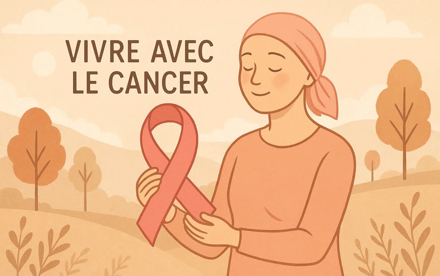Illustration "vivre avec le cancer" - Journée mondiale