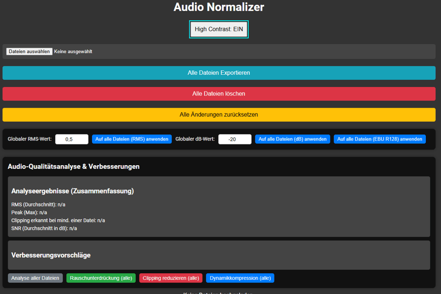 a website page with a list of audio and audio