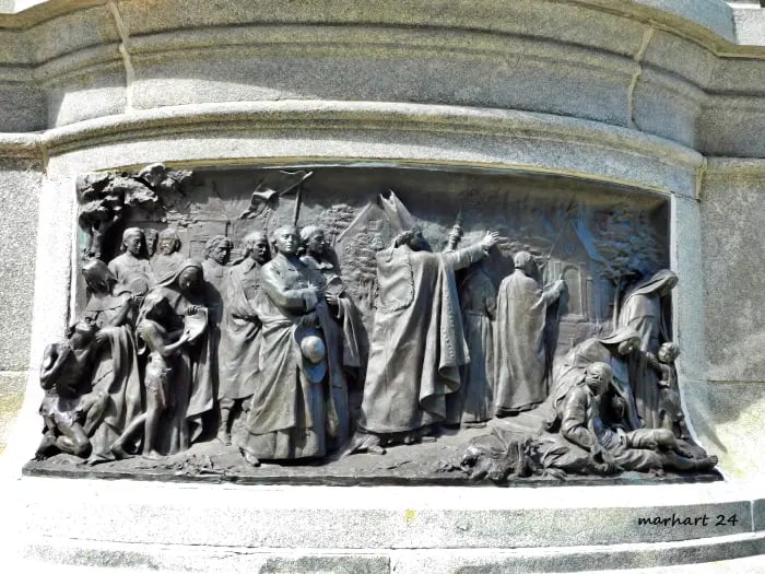 Mgr de Laval, bas relief.