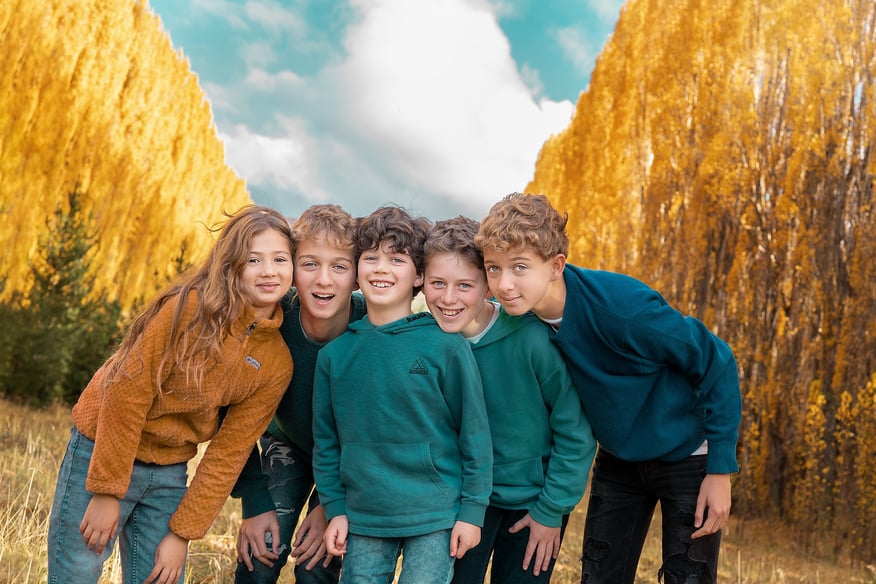 Sesión de fotos para familias en Bariloche. Fotografía familiar