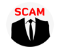 A scam non-scam project logo