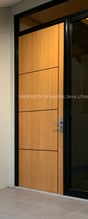 Pintu Solid Wood Panel lapisan HPL untuk rumah tinggal.