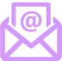 a purple email envelope with an email envelope