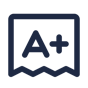 A report card icon to represent our offering for elementary students