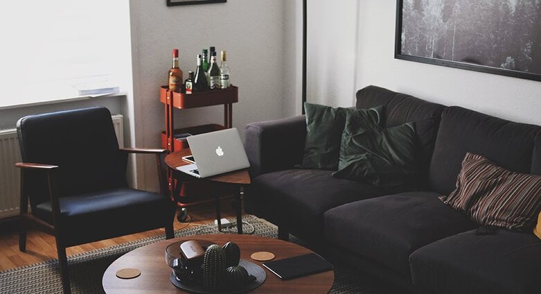 Bright living room with modern inventory