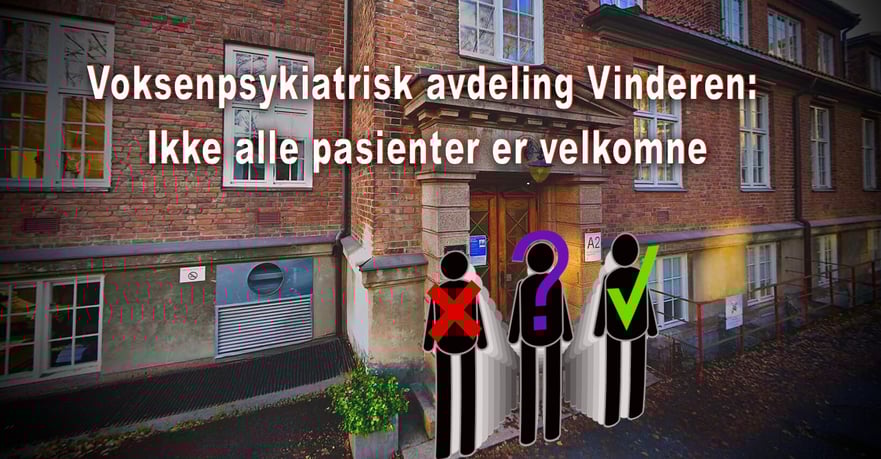 Voksenpsykiatrisk avdeling Vinderen tilbyr utredning og tverrfaglig spesialisert behandling til menn