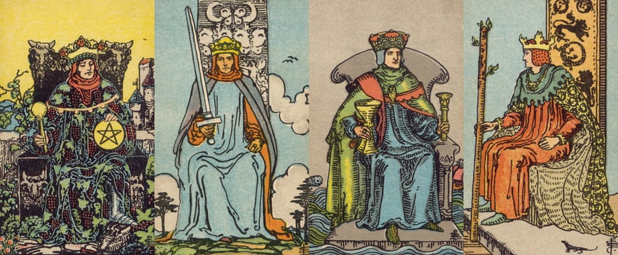 Rei de Ouros, Rei de Espadas, Rei de Copas e Rei de Paus