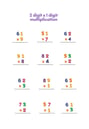 2 digit x 1 digit worksheet