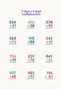 3 digit x 2 digit worksheet