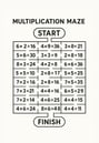 multiplication maze worksheet