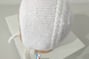 Béguin blanc modèle layette tricot bebe
