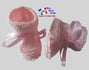 chaussons roses tricot laine bb fait main