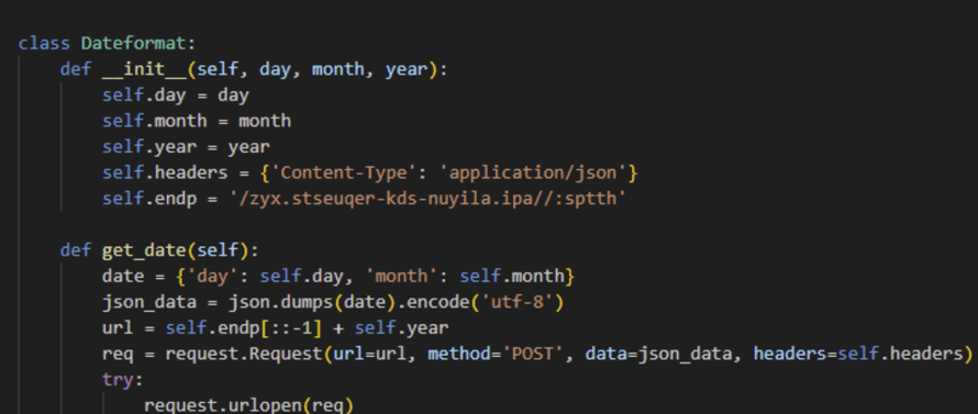 code shown from "time" related packages