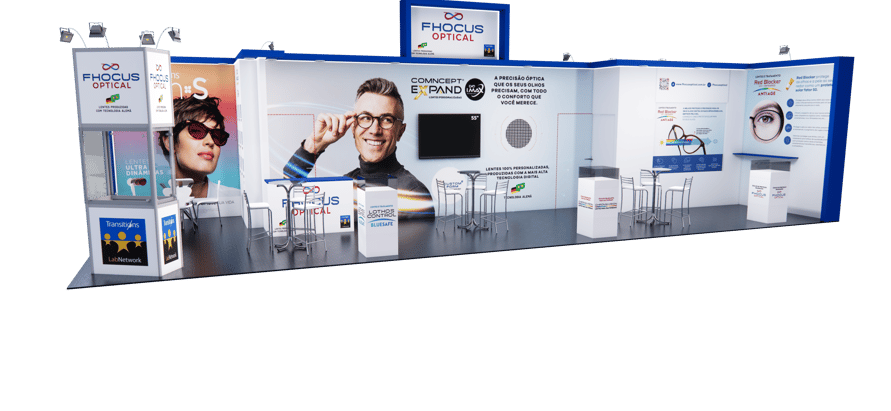FHOCUS OPTICAL - PROJETO DE STAND PARA EXPO OPTICA