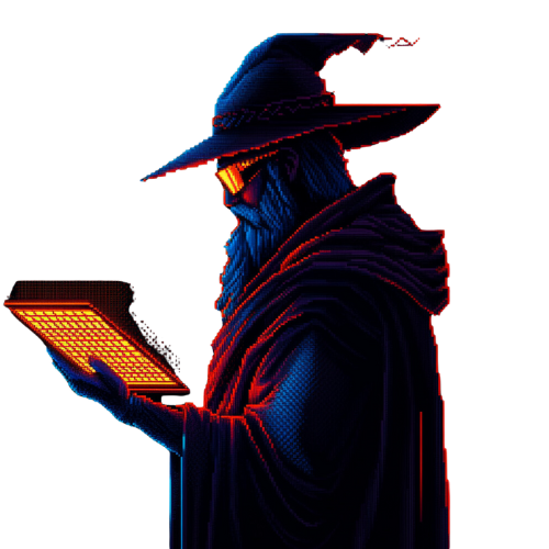 a wizard wizard wizard wizard hat and a laptop