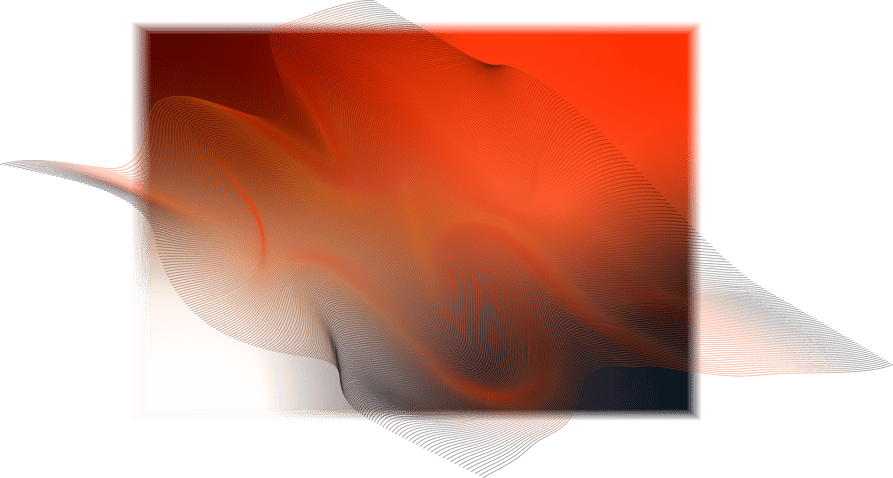 a red and white abstract image of a wave of lines