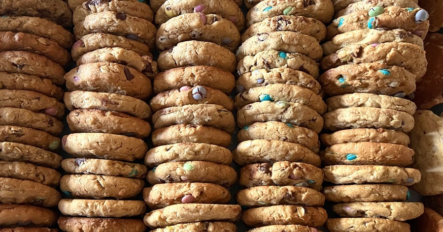 High quantity of monster cookies for a wedding and birthday event