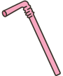 A cartoon straw